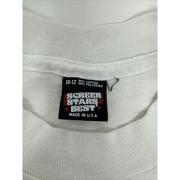 Vintage 1989 Arch Enemies Batman v Joker T Shirt Size 10-12 White DC Comics 80s - Picture 3 of 13